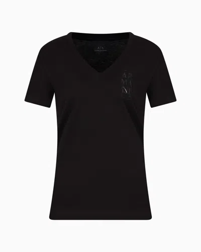 Armani Exchange Regular Fit T-shirts In Black