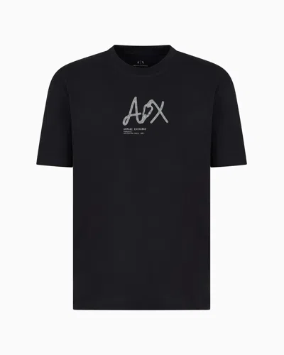 Armani Exchange Regular Fit T-shirts In Black