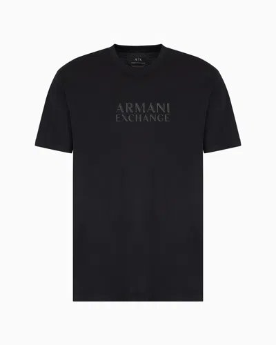Armani Exchange Regular Fit T-shirts In Black