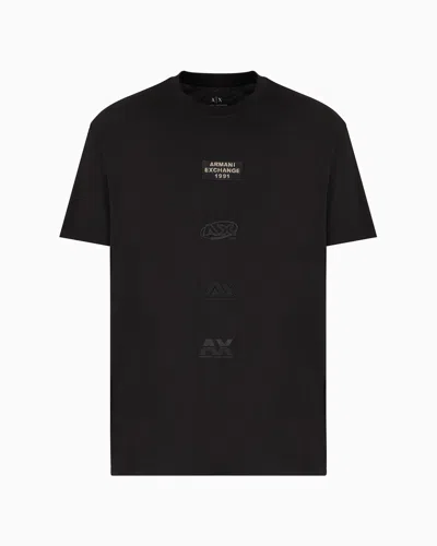 Armani Exchange Regular Fit T-shirts In Black