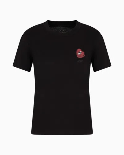 Armani Exchange Regular Fit T-shirts In Black