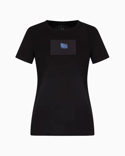 Armani Exchange Regular Fit T-shirts In Black