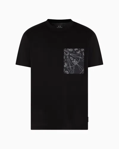 Armani Exchange Regular Fit T-shirts In Black