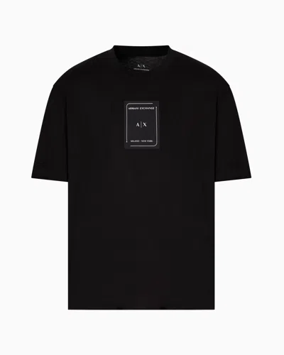 Armani Exchange Regular Fit T-shirts In Black