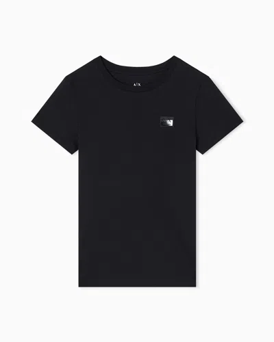 Armani Exchange Regular Fit T-shirts In Black