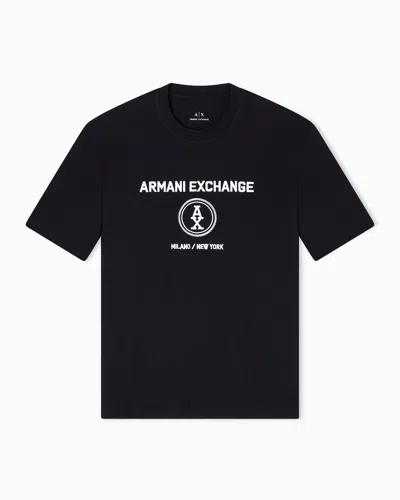 Armani Exchange Regular Fit T-shirts In Black
