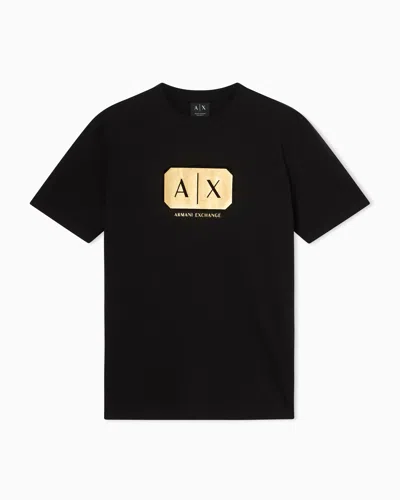 Armani Exchange Regular Fit T-shirts In Black
