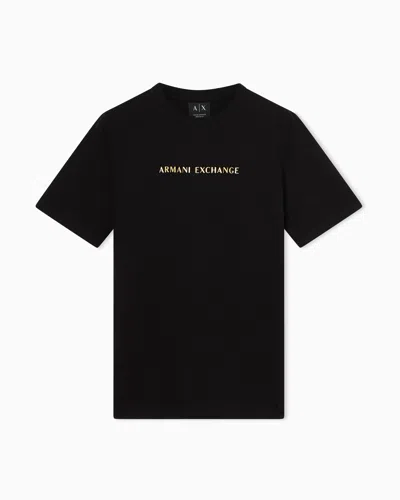Armani Exchange Regular Fit T-shirts In Black