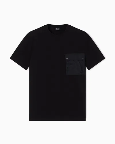 Armani Exchange Regular Fit T-shirts In Black