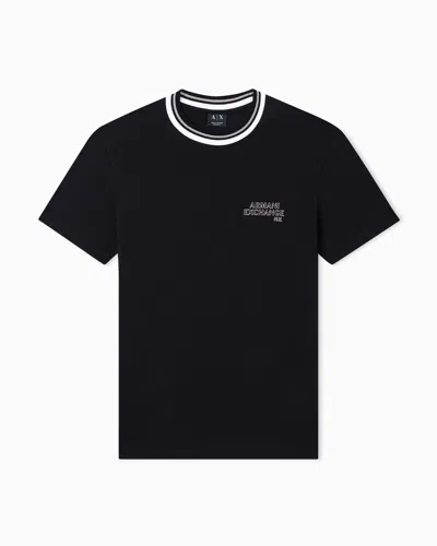 Armani Exchange Regular Fit T-shirts In Black