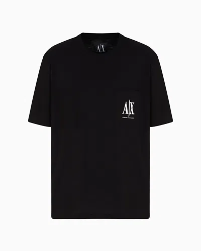 Armani Exchange Regular Fit T-shirts In Black