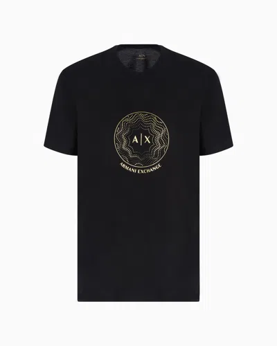 Armani Exchange Regular Fit T-shirts In Black