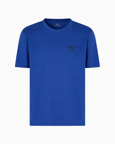 Armani Exchange Regular Fit T-shirts In Blue