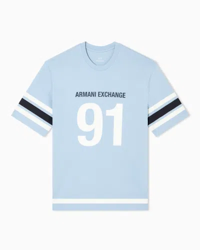 Armani Exchange Regular Fit T-shirts In Blue