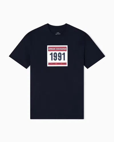 Armani Exchange Regular Fit T-shirts In Blue