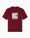 Armani Exchange Regular Fit T-shirts In Burgundy