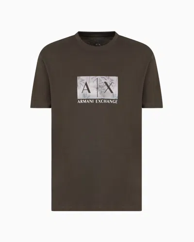 Armani Exchange Regular Fit T-shirts In Green