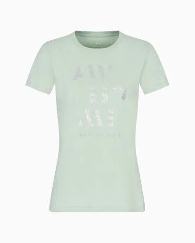Armani Exchange Regular Fit T-shirts In Green