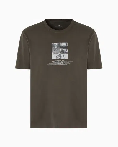 Armani Exchange Regular Fit T-shirts In Green