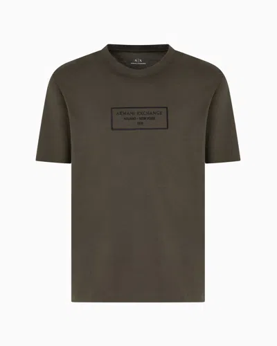 Armani Exchange Regular Fit T-shirts In Green