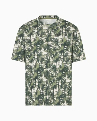 Armani Exchange Regular Fit T-shirts In Green