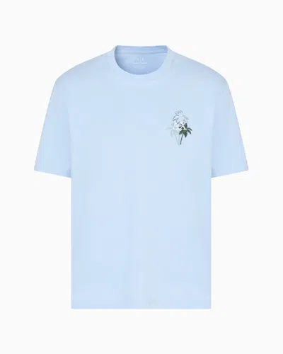 Armani Exchange Regular Fit T-shirts In Hellblau