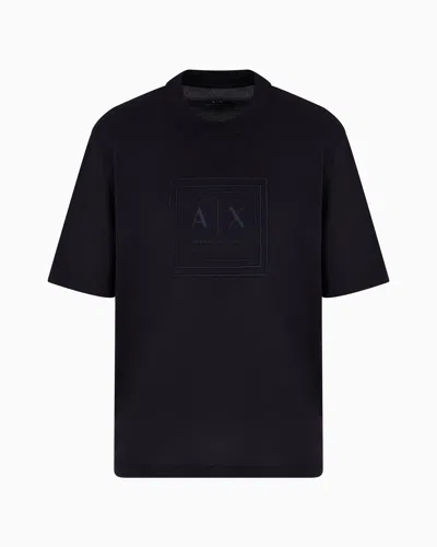 Armani Exchange Regular Fit T-shirts In Navy Blue