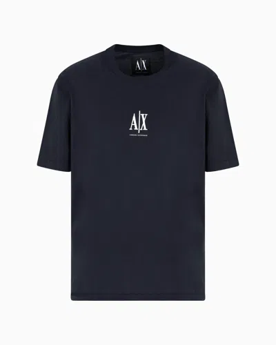 Armani Exchange Regular Fit T-shirts In Navy Blue