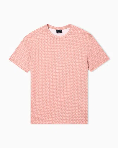 Armani Exchange Regular Fit T-shirts In Pink