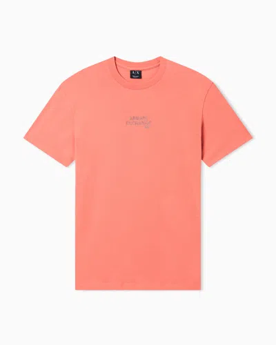 Armani Exchange Regular Fit T-shirts In Pink