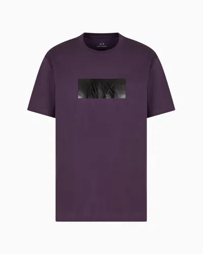 Armani Exchange Regular Fit T-shirts In Purple