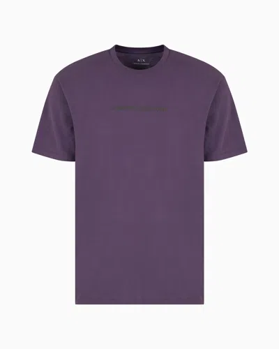 Armani Exchange Regular Fit T-shirts In Purple