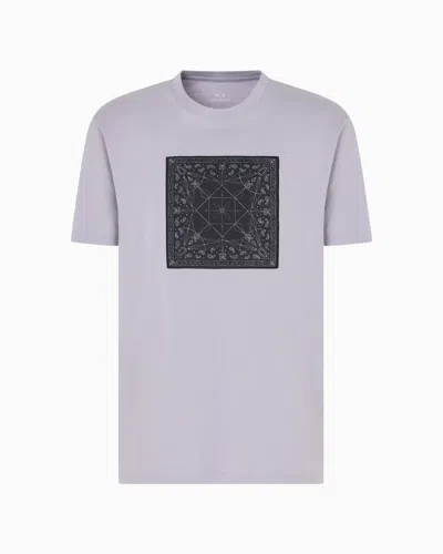 Armani Exchange Regular Fit T-shirts In Purple