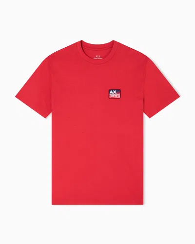 Armani Exchange Regular Fit T-shirts In Red