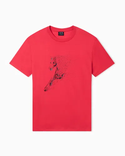 Armani Exchange Regular Fit T-shirts In Red