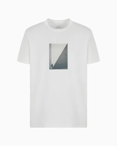 Armani Exchange Regular Fit T-shirts In White