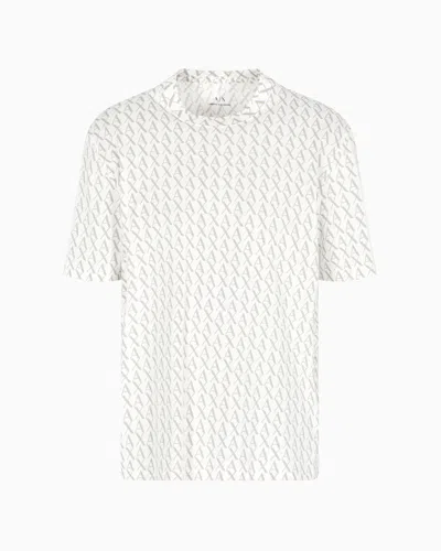 ARMANI EXCHANGE REGULAR FIT MONOGRAM LOGO T-SHIRT