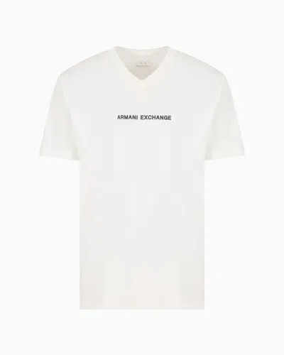 ARMANI EXCHANGE REGULAR FIT T-SHIRT WITH V-NECK