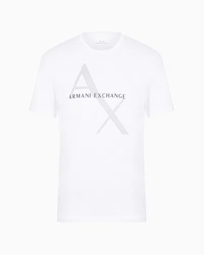 Armani Exchange Regular Fit T-shirts In White
