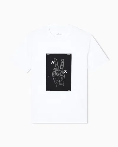 Armani Exchange Regular Fit T-shirts In White