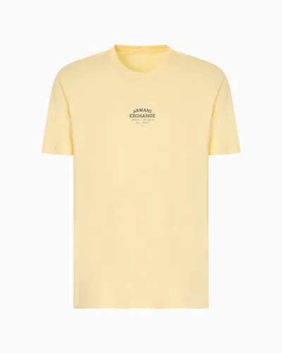 Armani Exchange Regular Fit T-shirts In Yellow