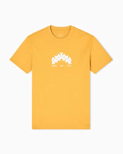 Armani Exchange Regular Fit T-shirts In Yellow