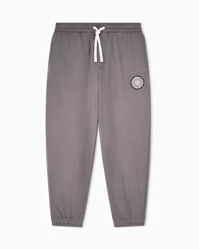 Armani Exchange Regular Fit Trousers Cotton French Terry In Gray