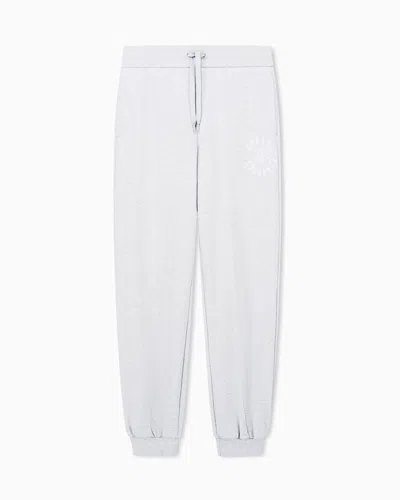 Armani Exchange Regular Fit Trousers Cotton French Terry In White