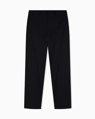 Armani Exchange Regular Fit Trousers Stretch Viscose In Multi