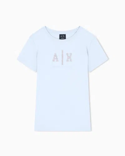 Armani Exchange Regular Fit T-shirt In Essential Cotton Jersey In Blue