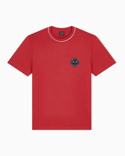 Armani Exchange Regular T-shirt In Cotton Jersey In Red