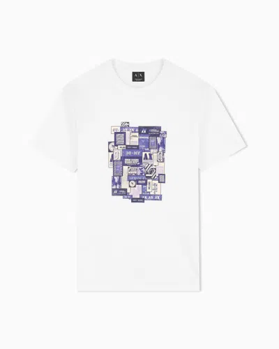 Armani Exchange Regular T-shirt In Cotton Jersey In White