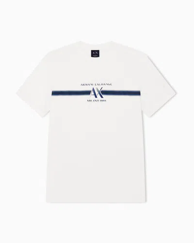 Armani Exchange Regular T-shirt In Cotton Jersey In Black