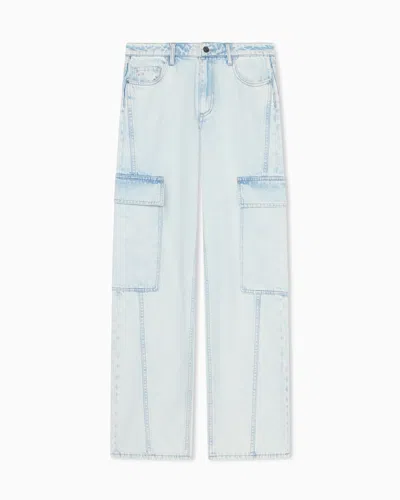 Armani Exchange Relaxed Cotton Jeans In Blue